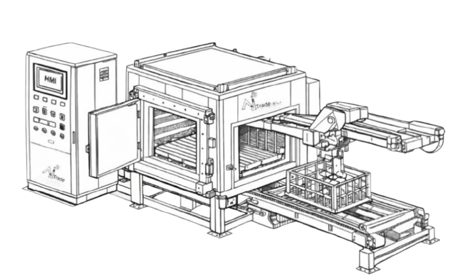 Horno eléctrico industrial automático